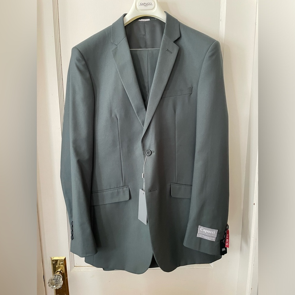 Three Piece Suit - NWT in Stone Green